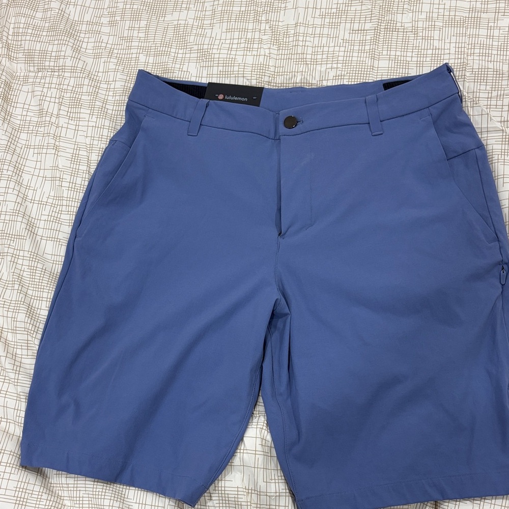 lululemon athletica Blue Flat Front Men's Shorts